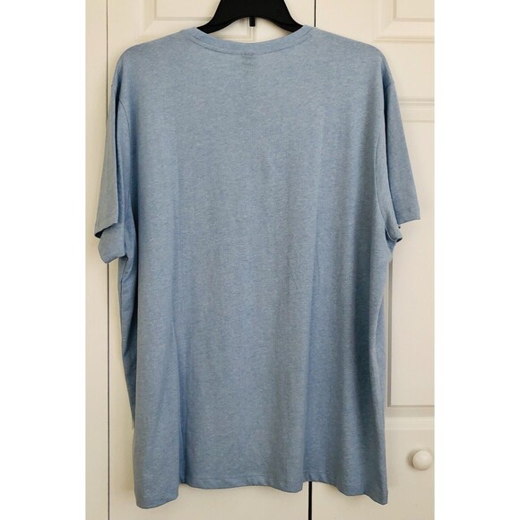 U.S. POLO ASSN. MEN'S SHIRT SIZE XXL CREW NECK BLUE SHORT SLEEVE STRIPE  196 - Picture 4 of 7